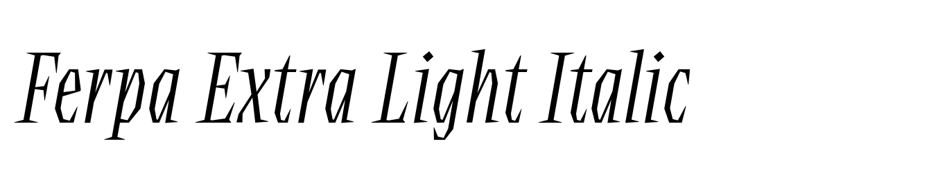 Ferpa Extra Light Italic